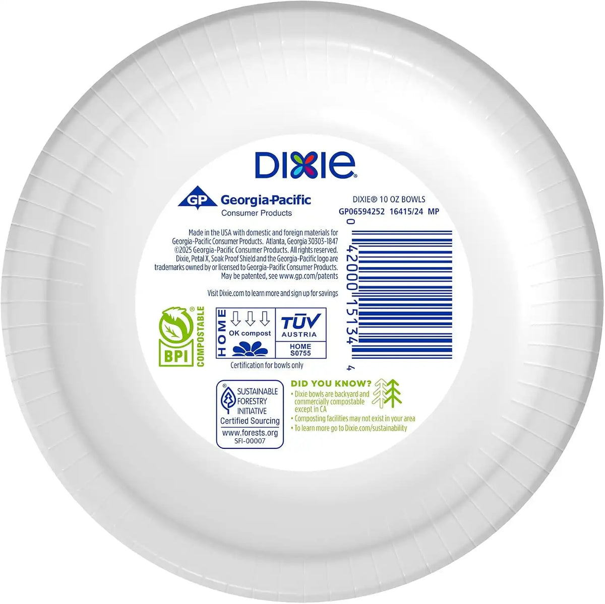 Dixie Small Paper Bowls, 10 Oz Disposable Bowls for Snacks, 280 Count
