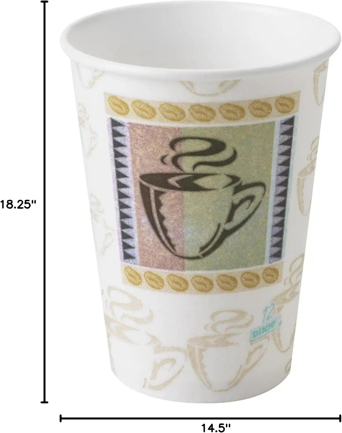 Georgia-Pacific PerfecTouch 5342DX WiseSize Coffee Dreams Insulated Paper Cup, 12oz Capacity (Case of 20 Sleeves, 25 per Sleeve)
