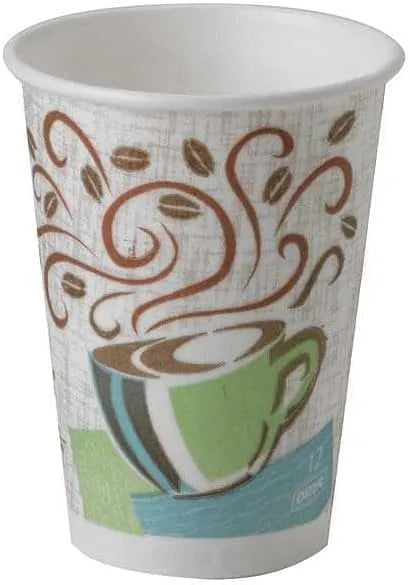 Georgia-Pacific PerfecTouch 5342DX WiseSize Coffee Dreams Insulated Paper Cup, 12oz Capacity (Case of 20 Sleeves, 25 per Sleeve)