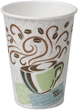 Dixie Hot Cups, Paper, 12oz, Coffee Dreams Design, 50/Pack