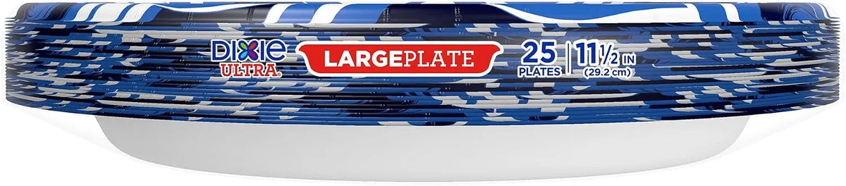 Dixie Ultra Heavy Duty Paper Plates, Large, 11-Inch, 25 Count, 3X Stronger*
