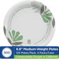Dixie Pathways Medium-Weight Paper Plates, 6 7/8-inch, 500/Carton (UX7WS)