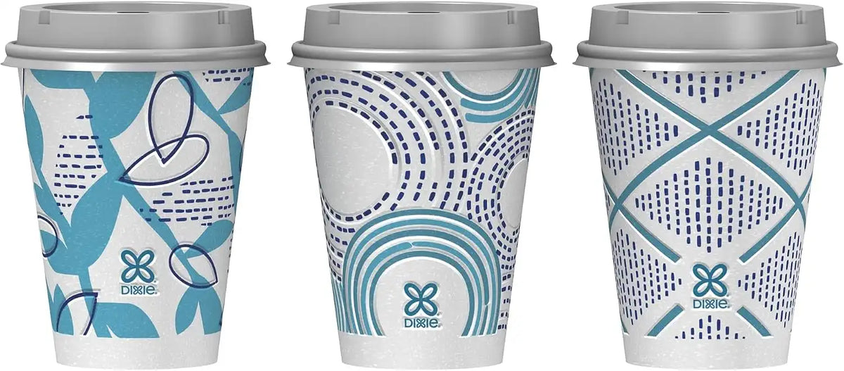 Dixie To Go Disposable Coffee Cups With Lids, 12 oz Paper Cups, 156 Ct