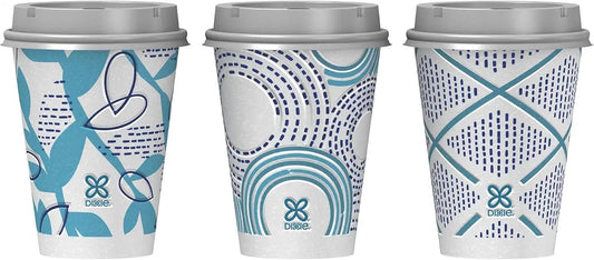 Dixie To Go Disposable Coffee Cups With Lids, 12 oz Paper Cups, 156 Ct