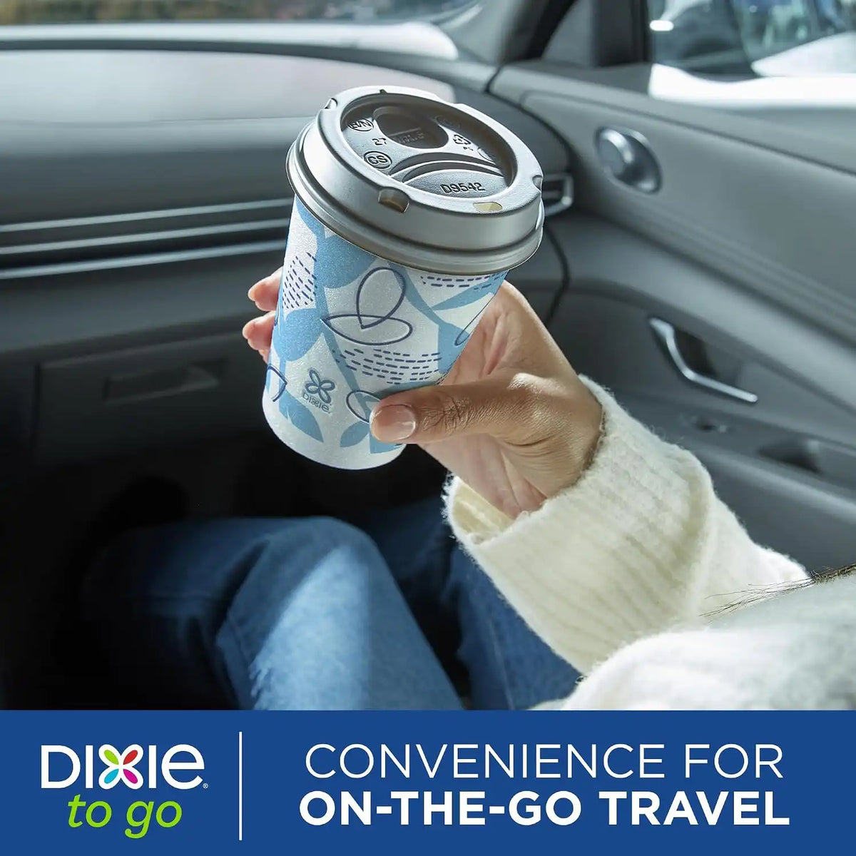 Dixie To Go Disposable Coffee Cups With Lids, 12 oz Paper Cups, 156 Ct