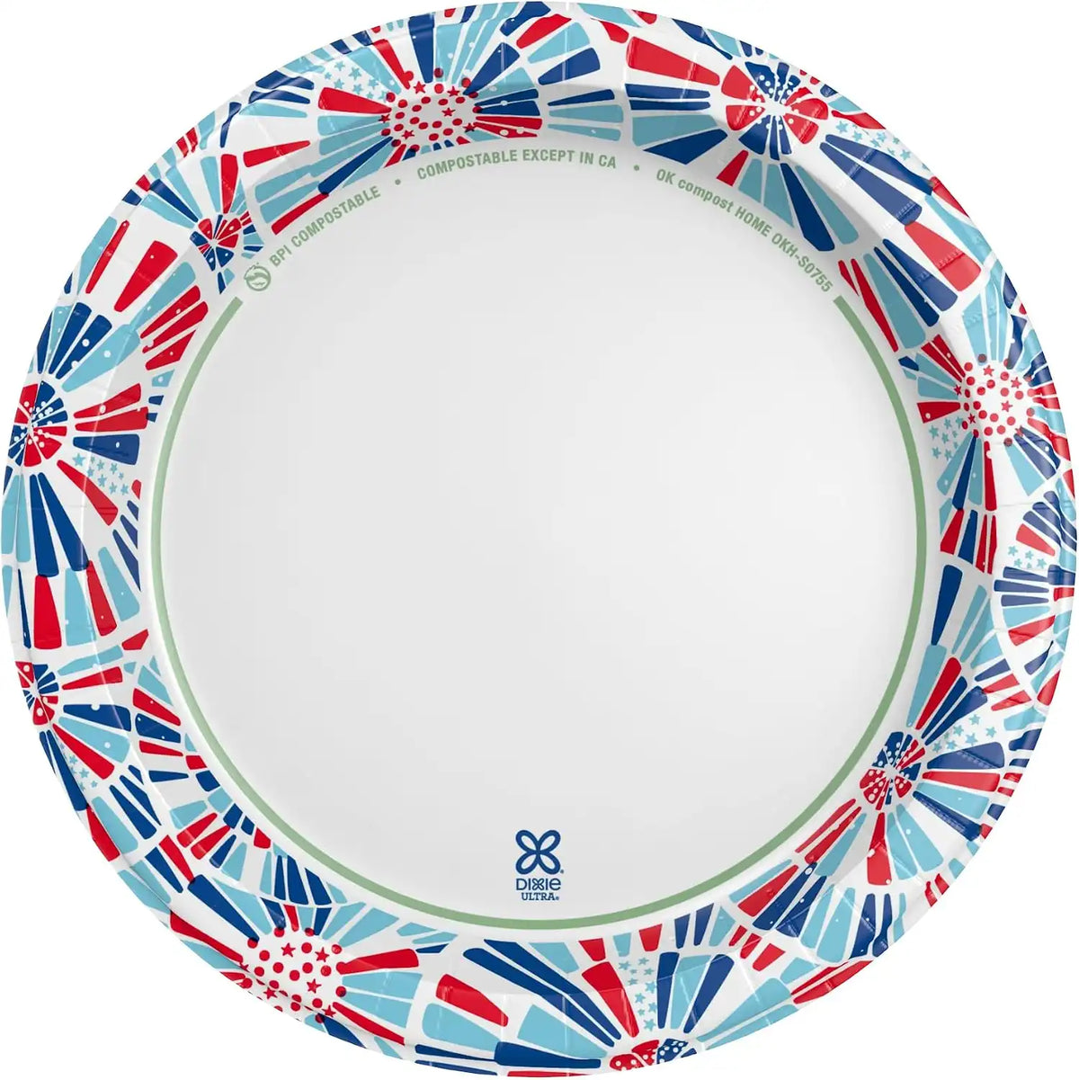 Dixie Ultra Paper Plates, 10 1/16 Inch, Summer Print, 60 Ct, Heavy Duty