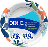 Dixie Small Paper Bowls 10 Oz, 72 Count, Disposable Bowls, Great for Snacks
