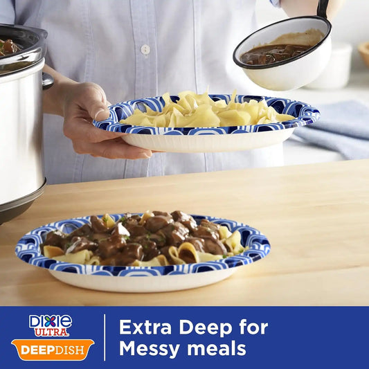Dixie Ultra Deep Dish Paper Plates, 40 Count, 28 oz, Disposable Plates,