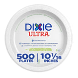 Georgia-Pacific Dixie Ultra 10 1/16 Inch Heavy-Weight Paper Plates, White, 500 Count, Bulk Case, 4 Packs/125 Count Per Pack, SXP10W