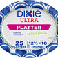 Dixie Ultra Disposable Paper Platters, 10"x 12.5", 25 Count, Serving Plates