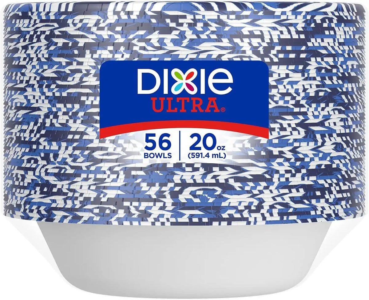 Dixie Ultra Large Paper Bowls 20 Oz, Disposable Bowls, 56 Count