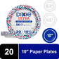 Dixie Ultra Limited Edition Paper Plates, 10" Dinner-Size Plates, 20 Count