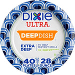 Dixie Ultra Deep Dish Paper Plates, 40 Count, 28 oz, Disposable Plates,