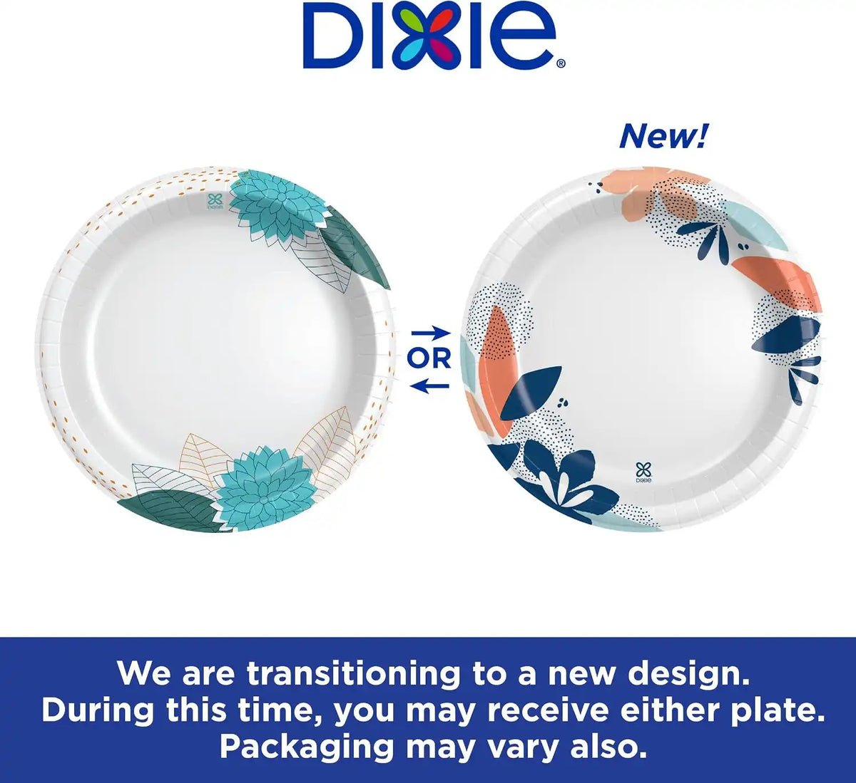 Dixie Paper Plates, Large 10 Inch | 2X Stronger | Microwave-Safe | Soak-Proof | 86 Count, Pack of 3