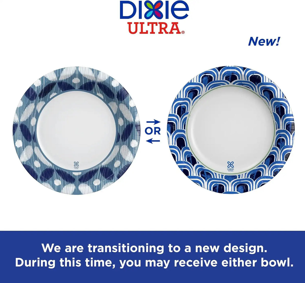 Dixie Ultra Extra Large Paper Bowls, 34 oz, 34 Count, Compostable, Microwave Safe, Disposable Bowls for Heavy Meals, Soups, Stews, and Everyday Use (Pack of 3)