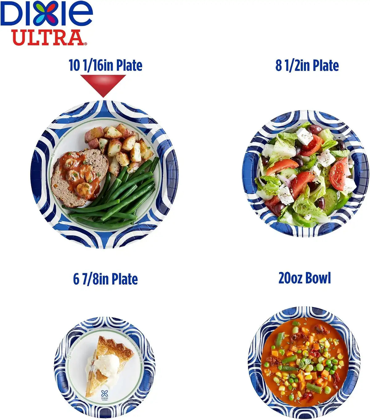 Dixie Ultra Large Paper Plates, 10 Inch, Heavy Duty Disposable Plates