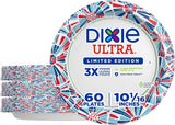 Dixie Ultra Paper Plates, 10 1/16 Inch, Summer Print, 60 Ct, Heavy Duty